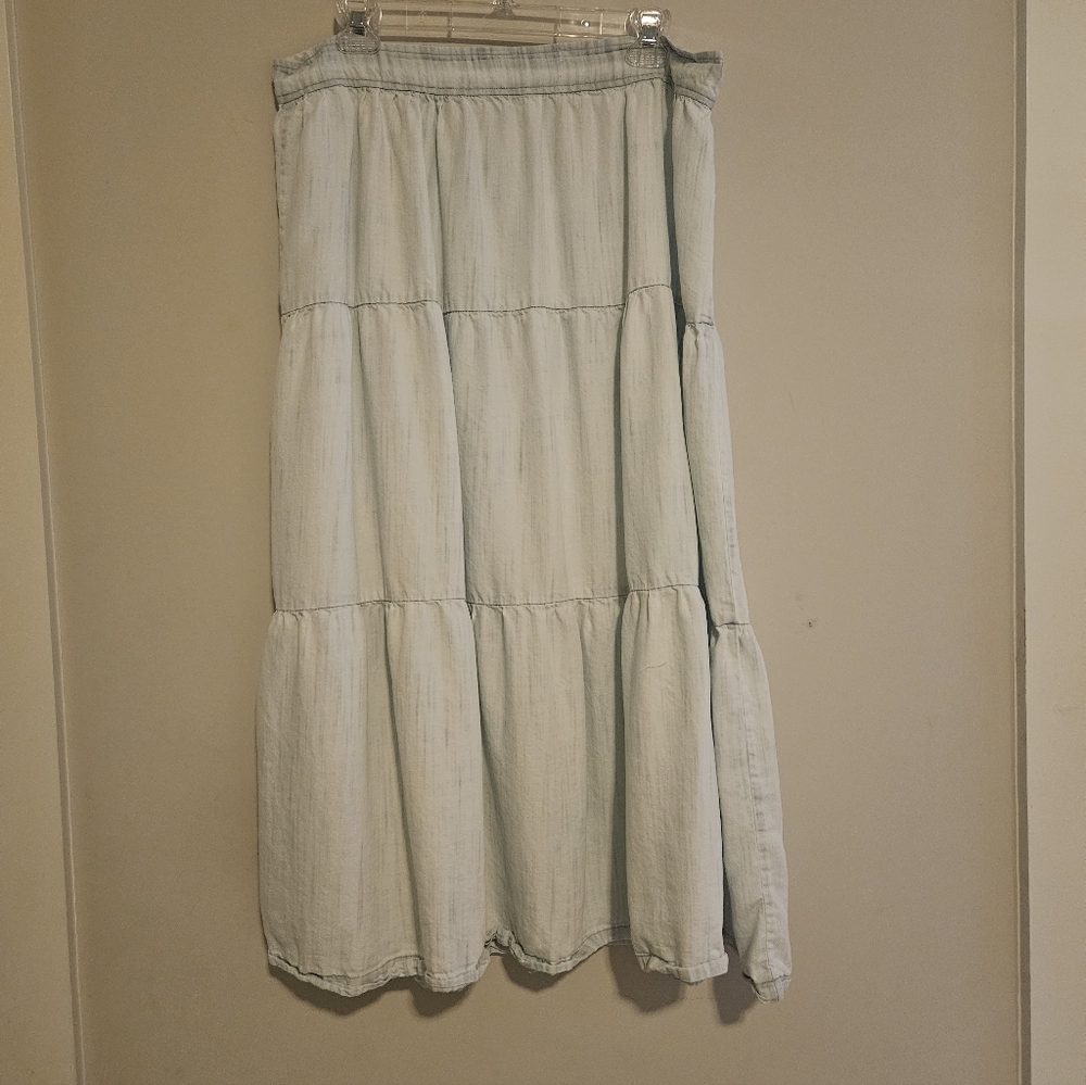 Anthropology Light Blue Skirt - Picture 4 of 6
